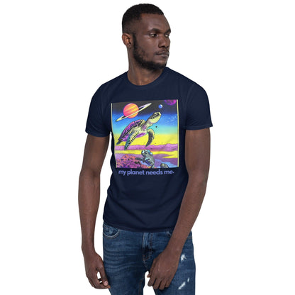 Essential Crew T-Shirt - My Planet Needs Me