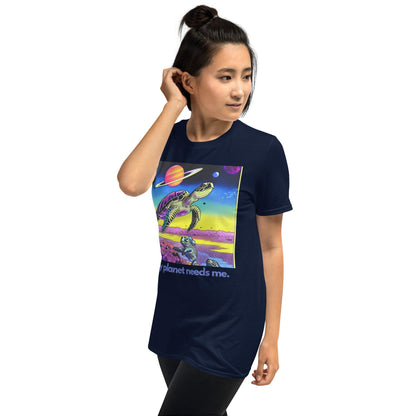 Essential Crew T-Shirt - My Planet Needs Me