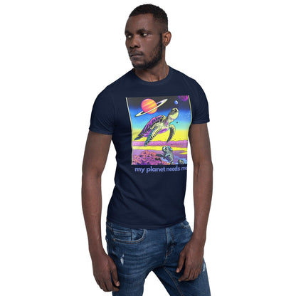 Essential Crew T-Shirt - My Planet Needs Me