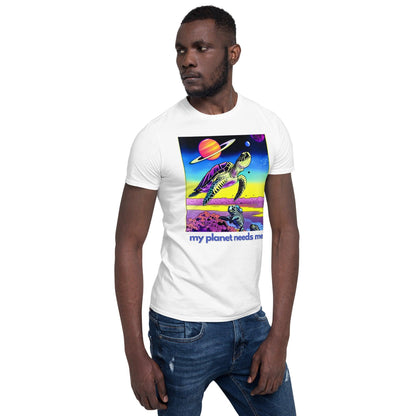 Essential Crew T-Shirt - My Planet Needs Me