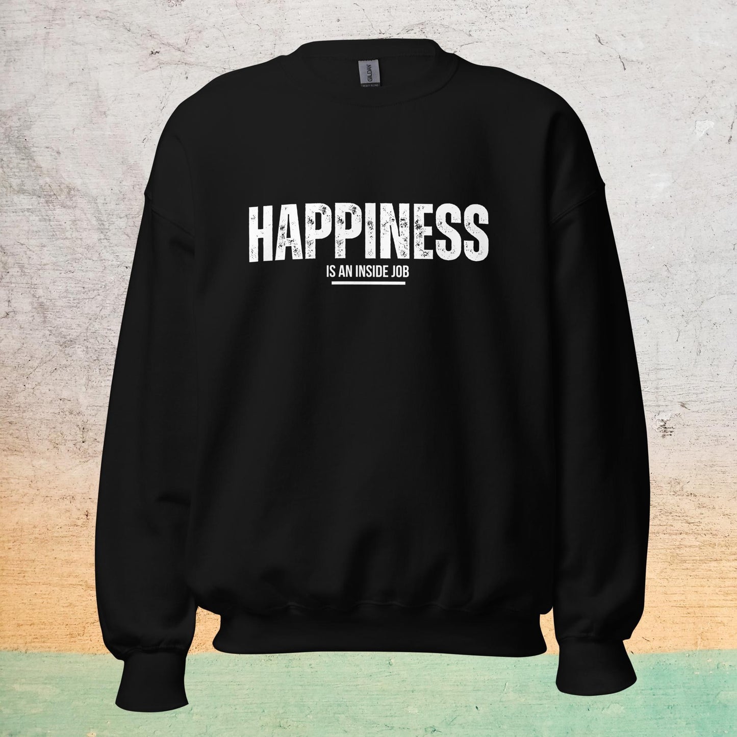 Essential Crew Sweatshirt - Happiness is an inside job |  | Bee Prints