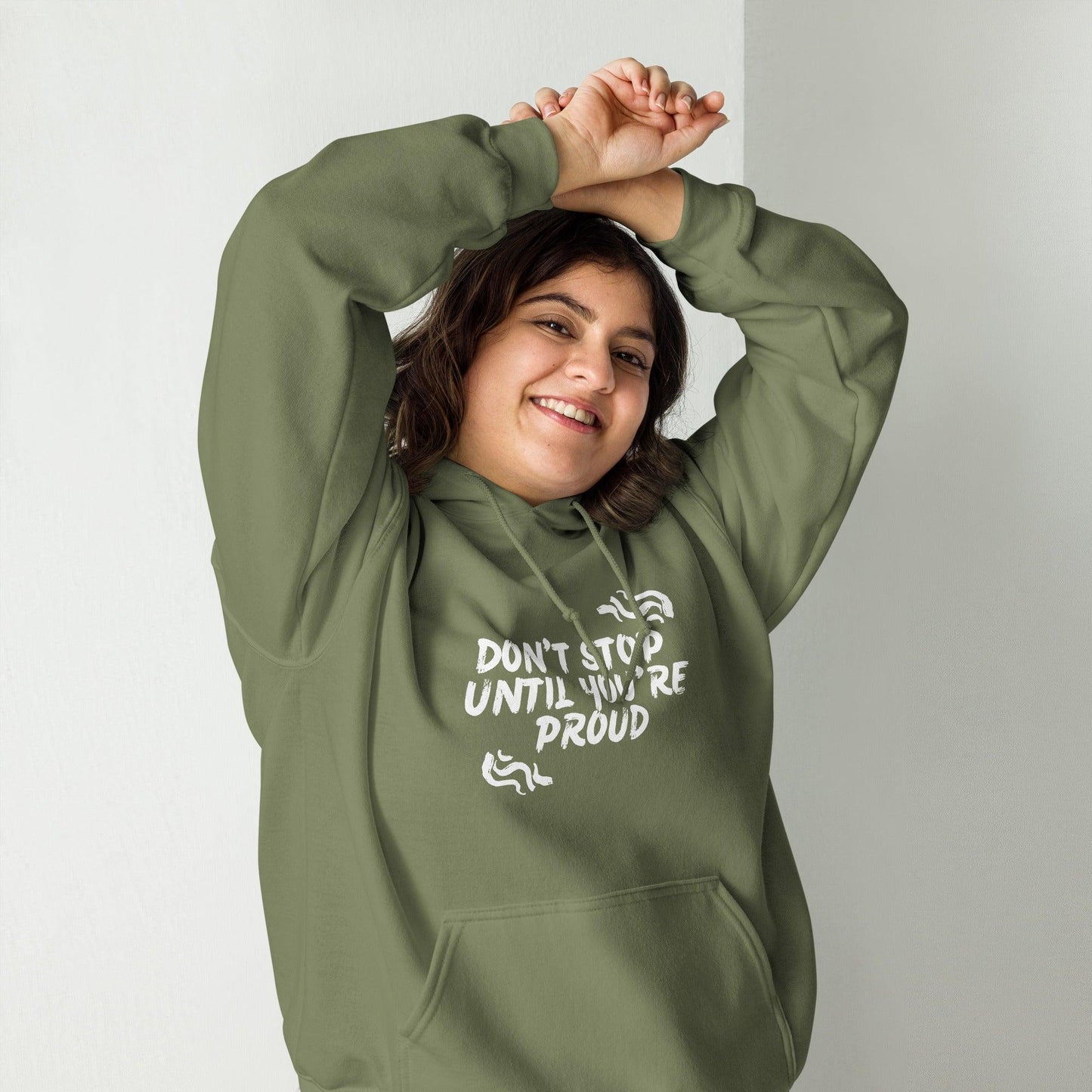 Essential Crew Hoodie - Don't stop until you're proud