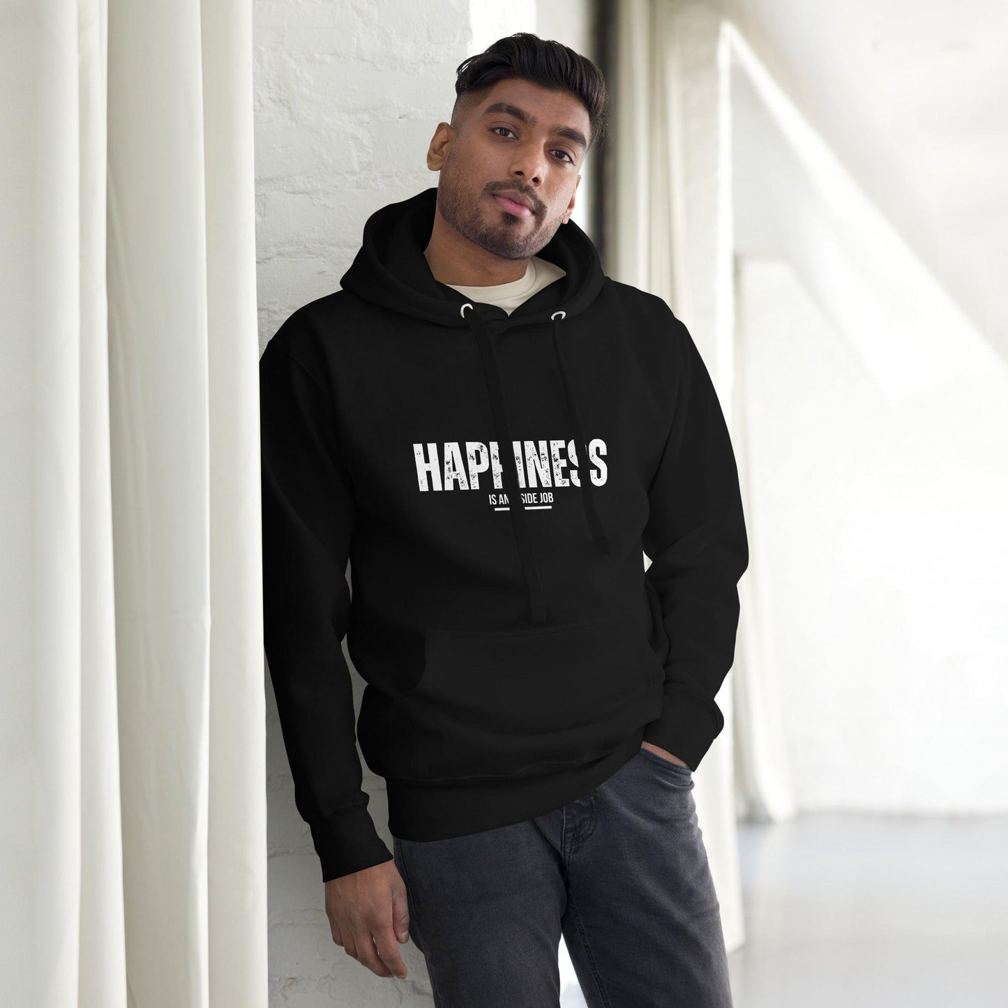 Premium Crew Hoodie - Happiness is an inside job