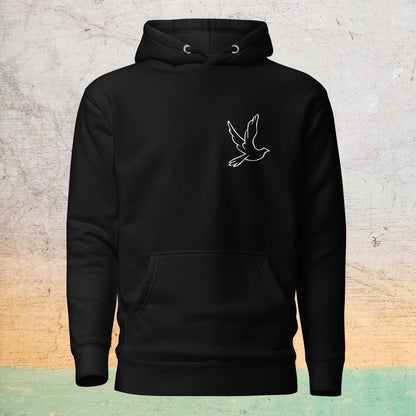 Premium Crew Hoodie - minimal bird