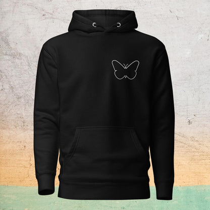 Premium Crew Hoodie - minimal butterfly |  | Bee Prints