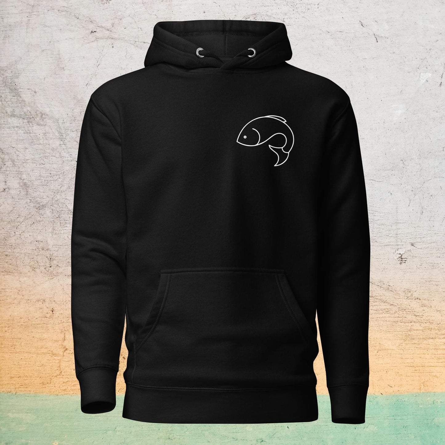 Premium Crew Hoodie - minimal fish |  | Bee Prints