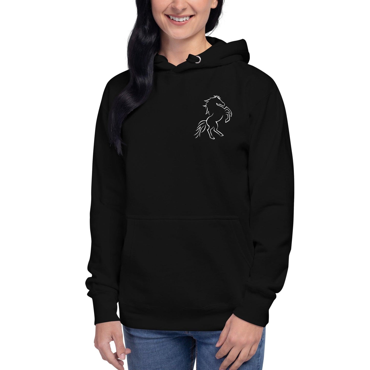 Premium Crew Hoodie - minimal horse