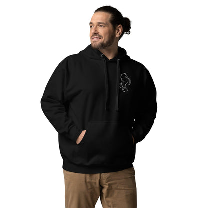 Premium Crew Hoodie - minimal horse