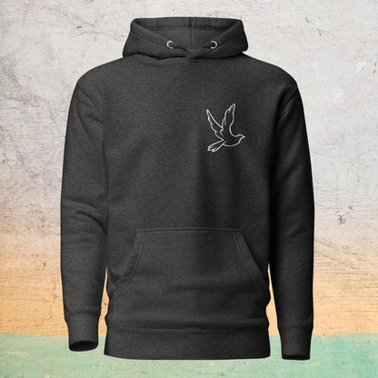 Premium Crew Hoodie - minimal bird