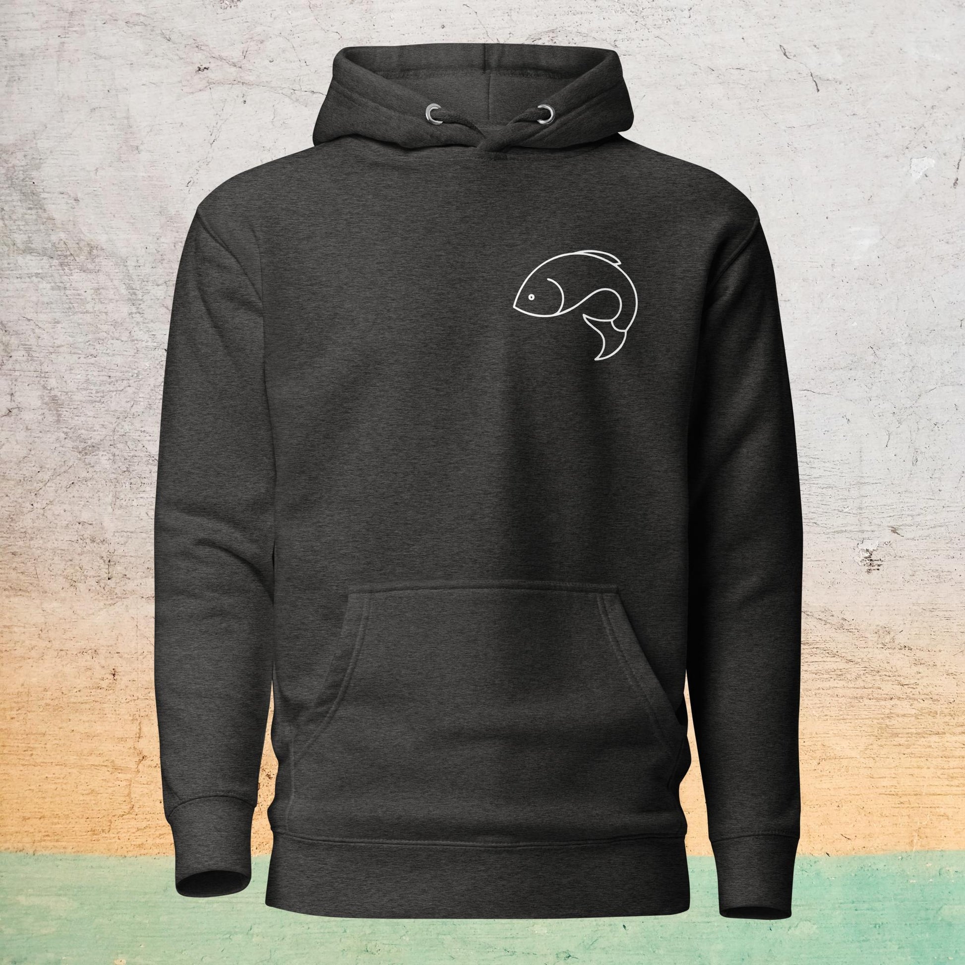 Premium Crew Hoodie - minimal fish |  | Bee Prints