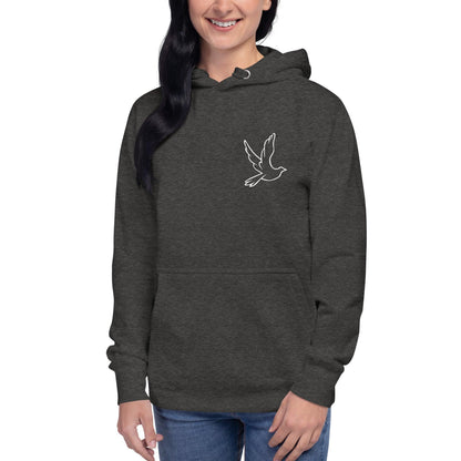 Premium Crew Hoodie - minimal bird