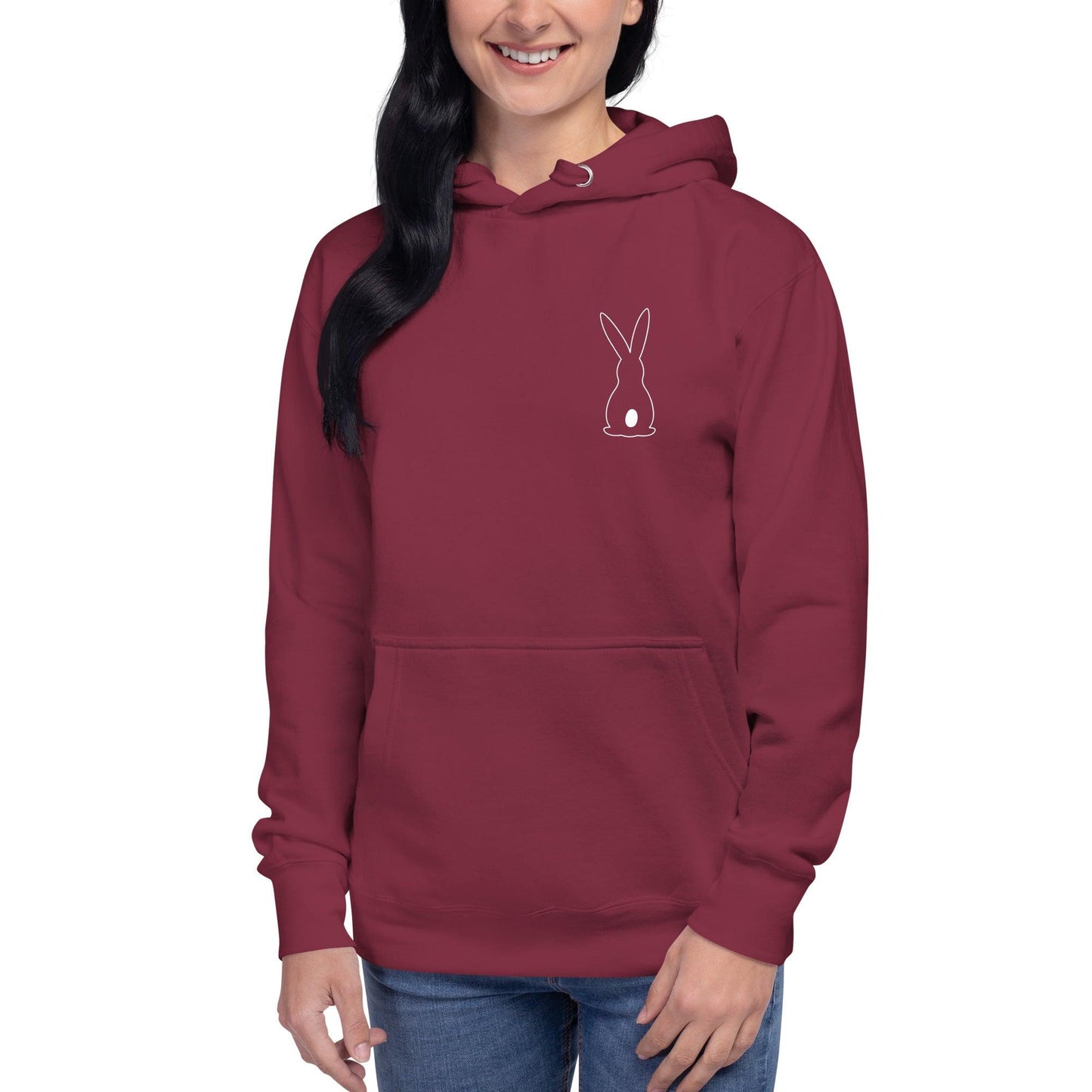 Premium Crew Hoodie - minimal bunny