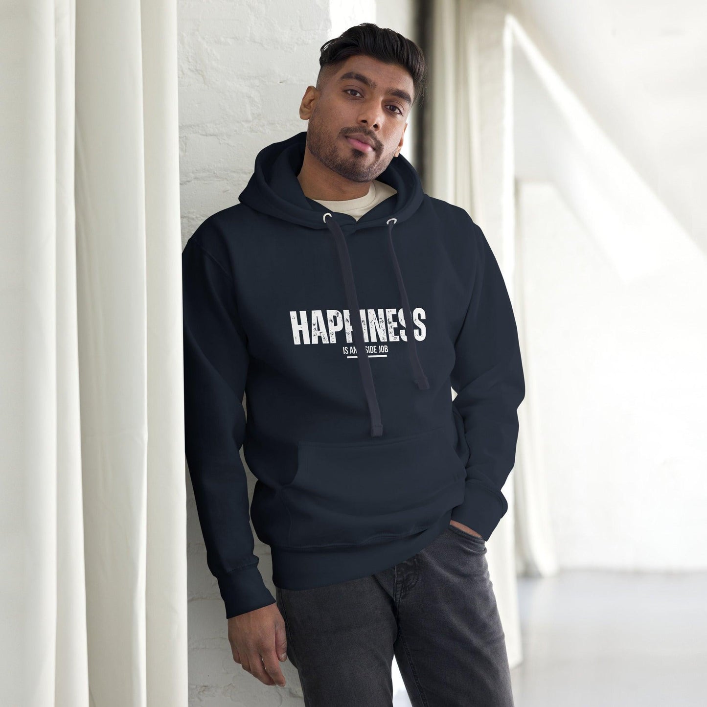 Premium Crew Hoodie - Happiness is an inside job