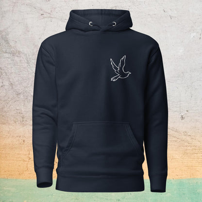 Premium Crew Hoodie - minimal bird