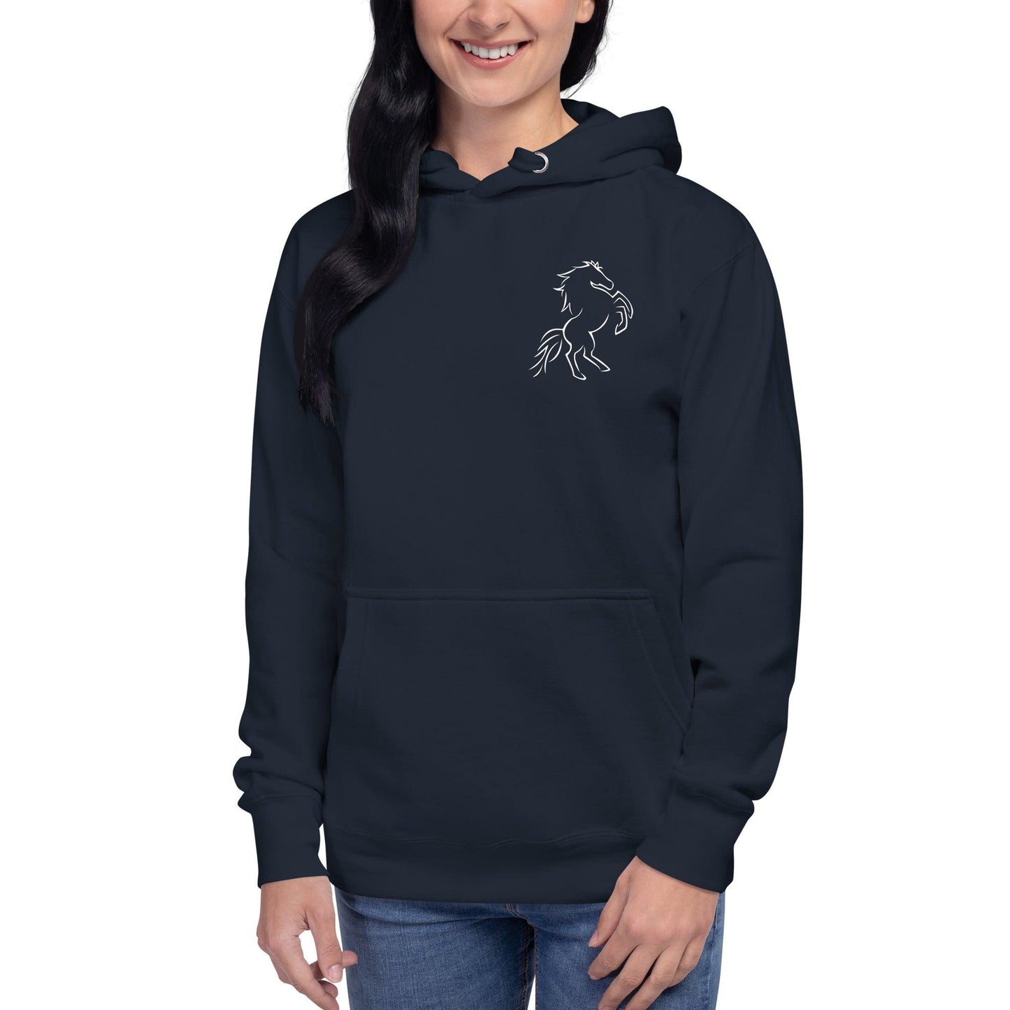 Premium Crew Hoodie - minimal horse