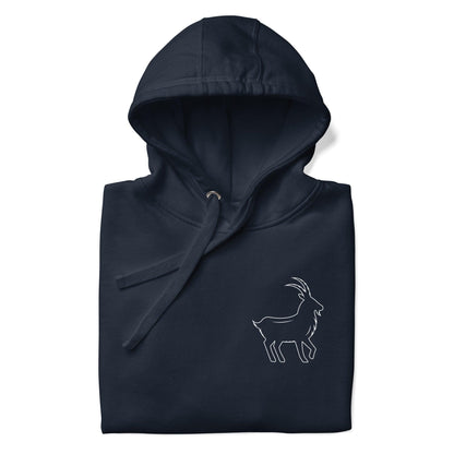 Premium Crew Hoodie - minimal goat