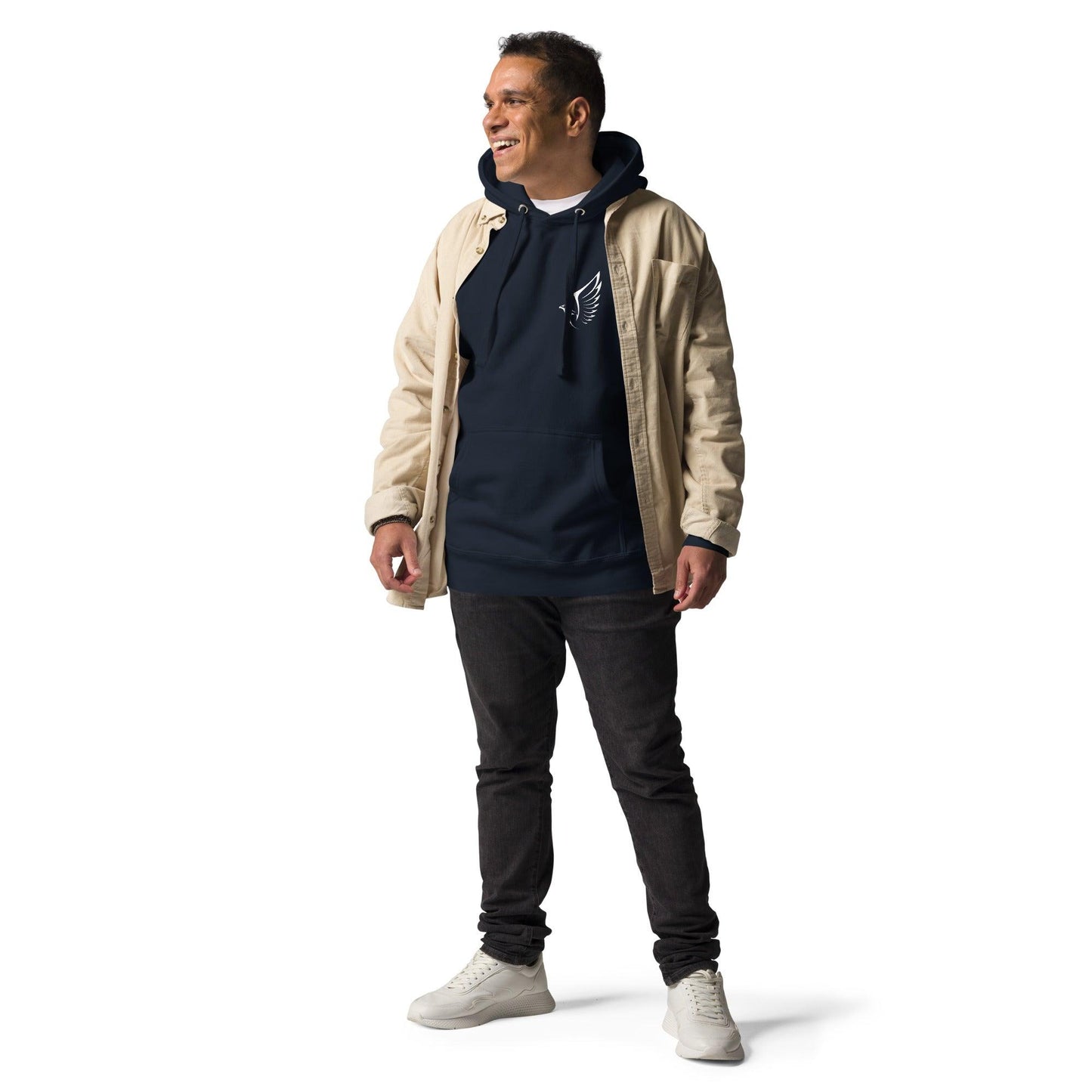 Premium Crew Hoodie - minimal eagle