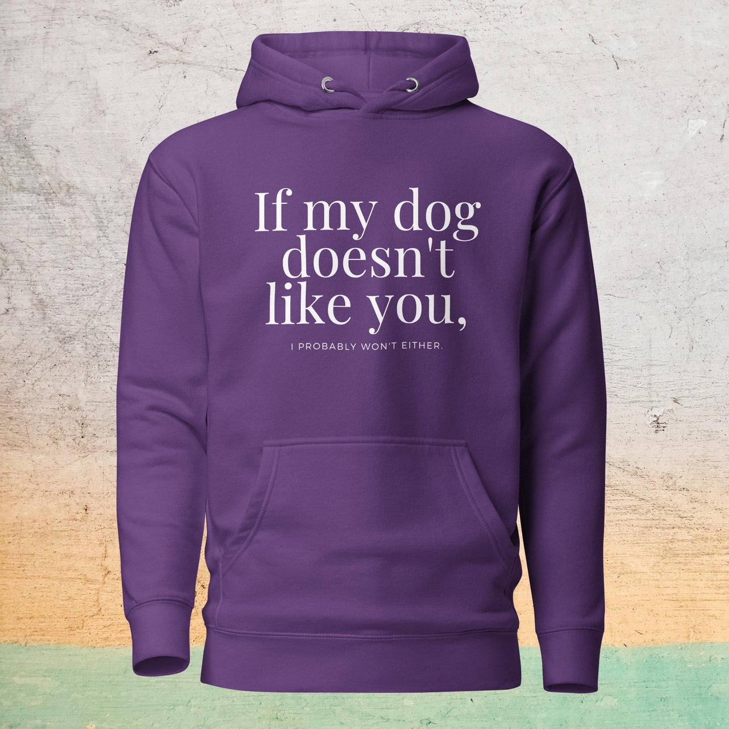 Premium Crew Hoodie - If my dog doesn't like you (dark)