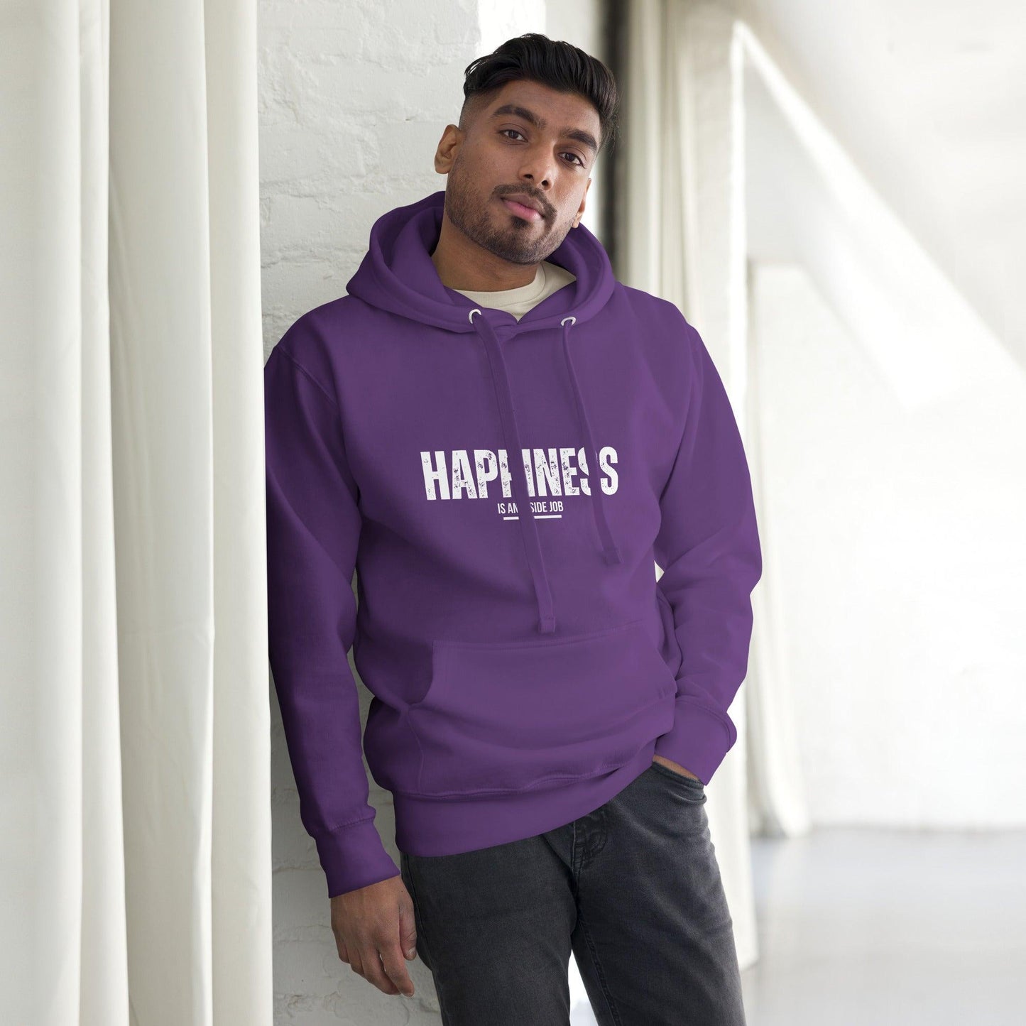 Premium Crew Hoodie - Happiness is an inside job