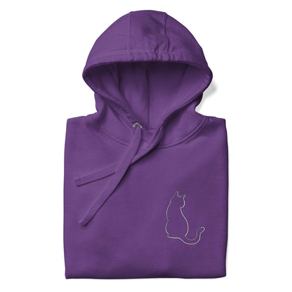 Premium Crew Hoodie - minimal cat