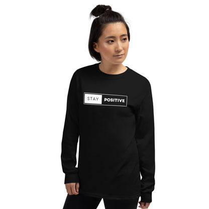 Essential Crew Long Sleeve Tee - Stay Positive