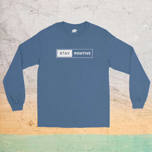 Essential Crew Long Sleeve Tee - Stay Positive