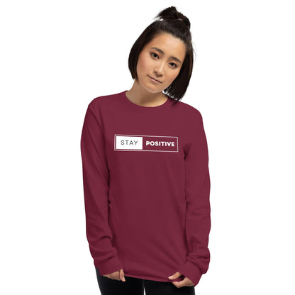 Essential Crew Long Sleeve Tee - Stay Positive