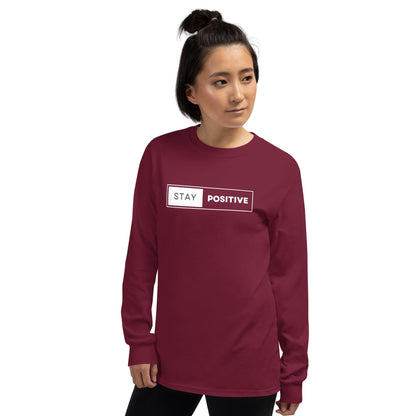 Essential Crew Long Sleeve Tee - Stay Positive