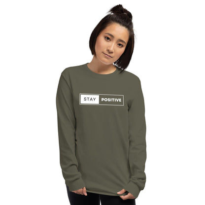 Essential Crew Long Sleeve Tee - Stay Positive