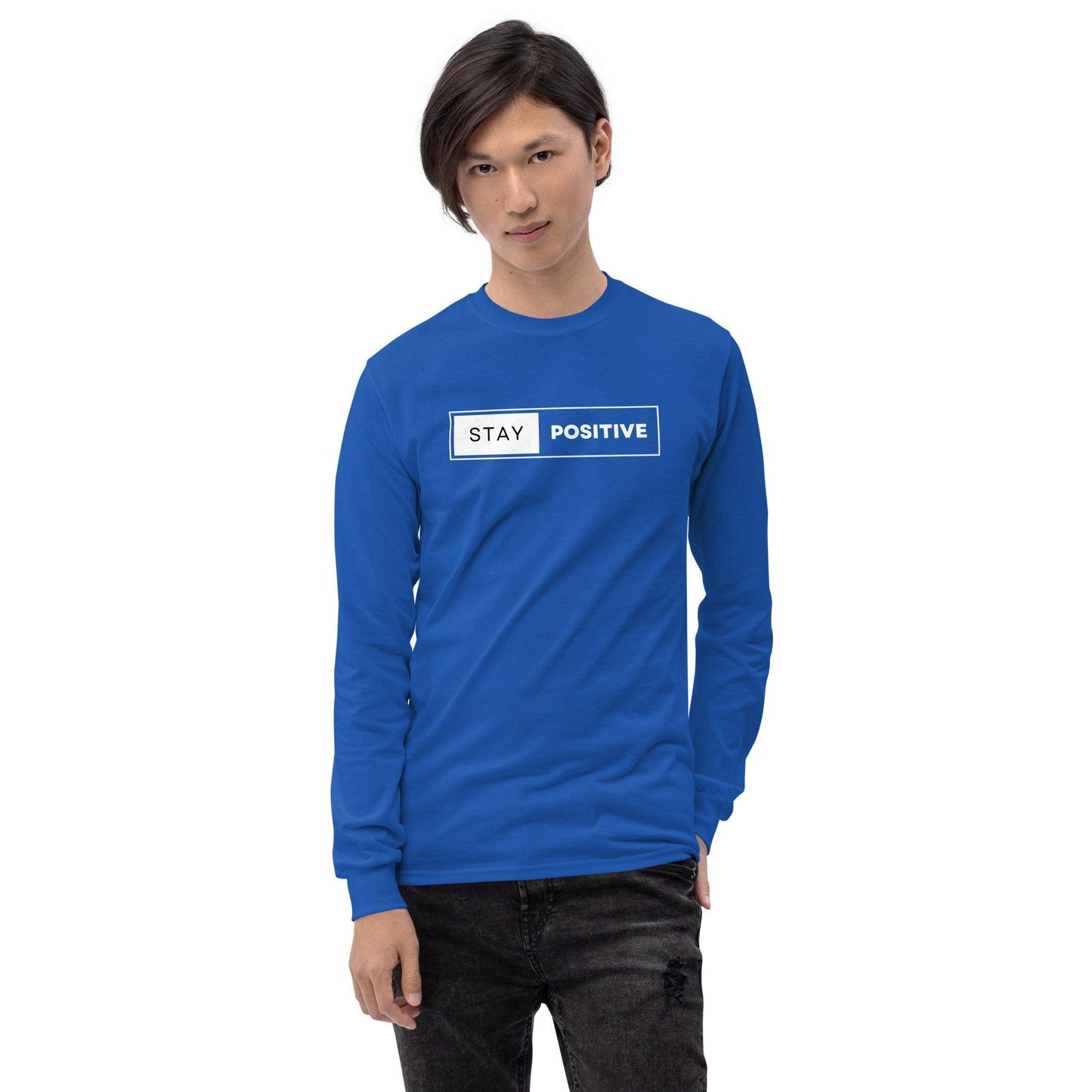 Essential Crew Long Sleeve Tee - Stay Positive