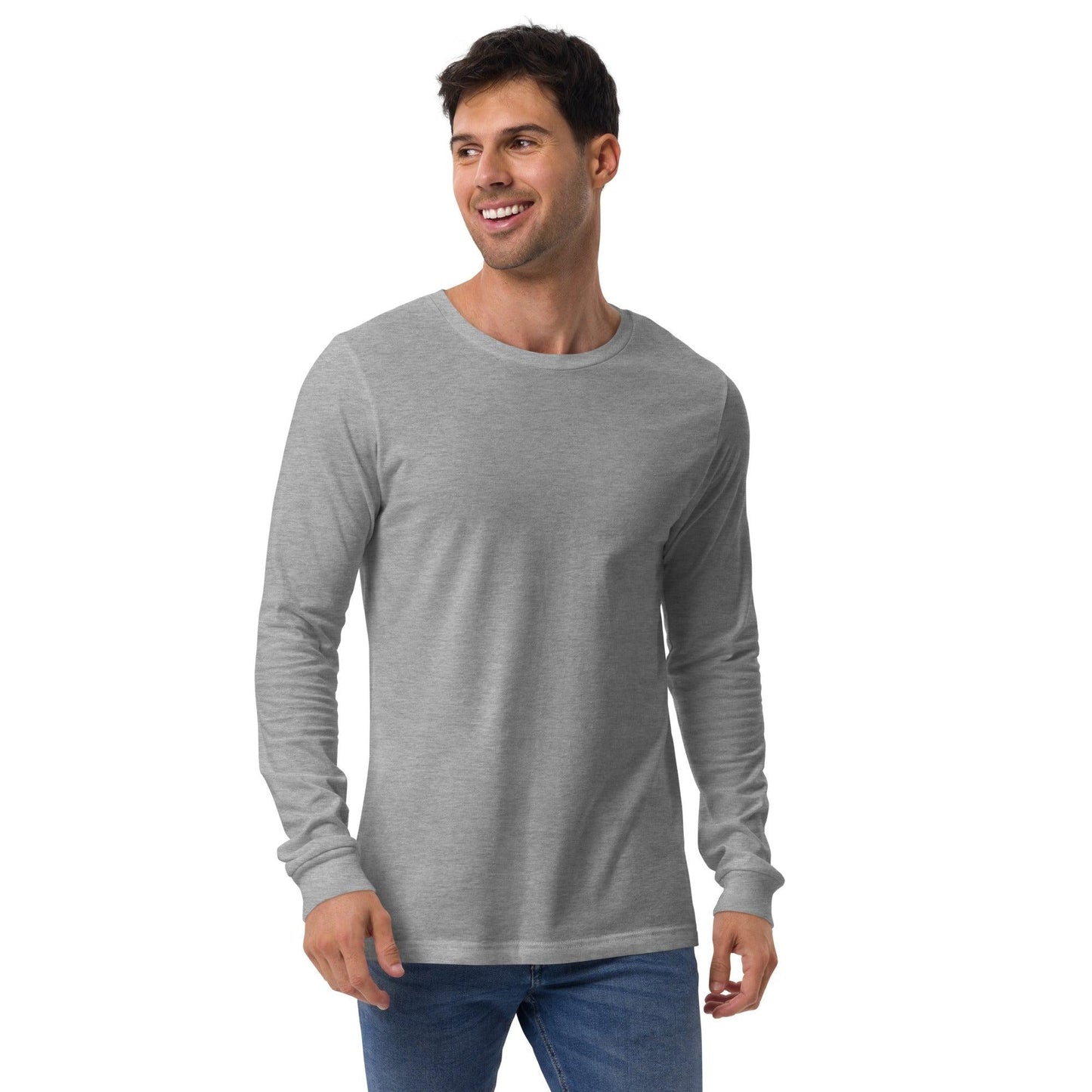 Pristine Premium Heather Crew Long Sleeve Tee