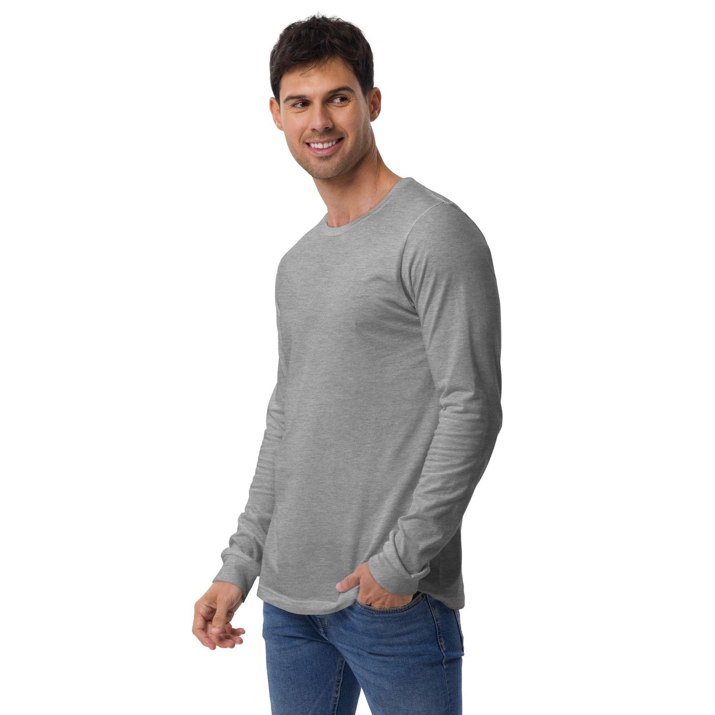 Pristine Premium Heather Crew Long Sleeve Tee