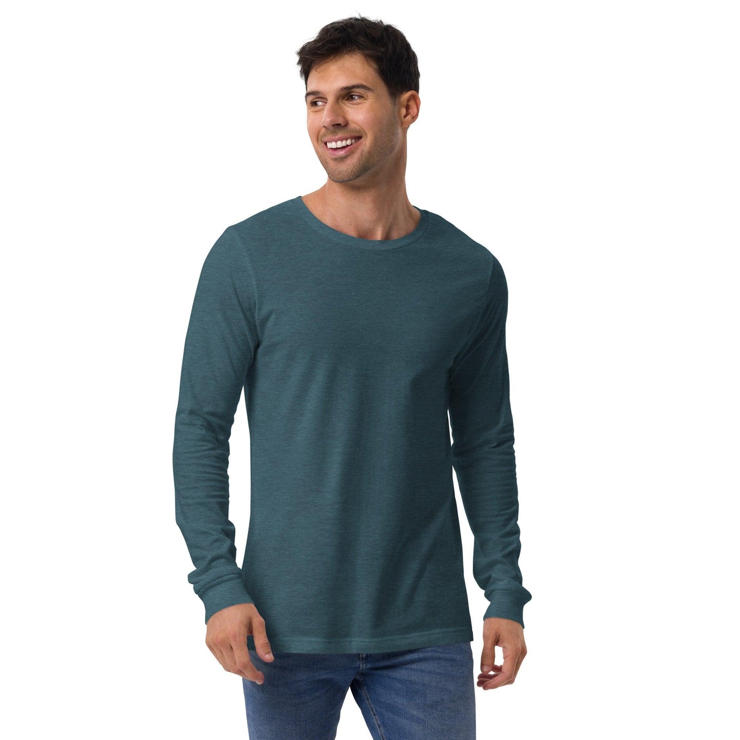 Pristine Premium Heather Crew Long Sleeve Tee