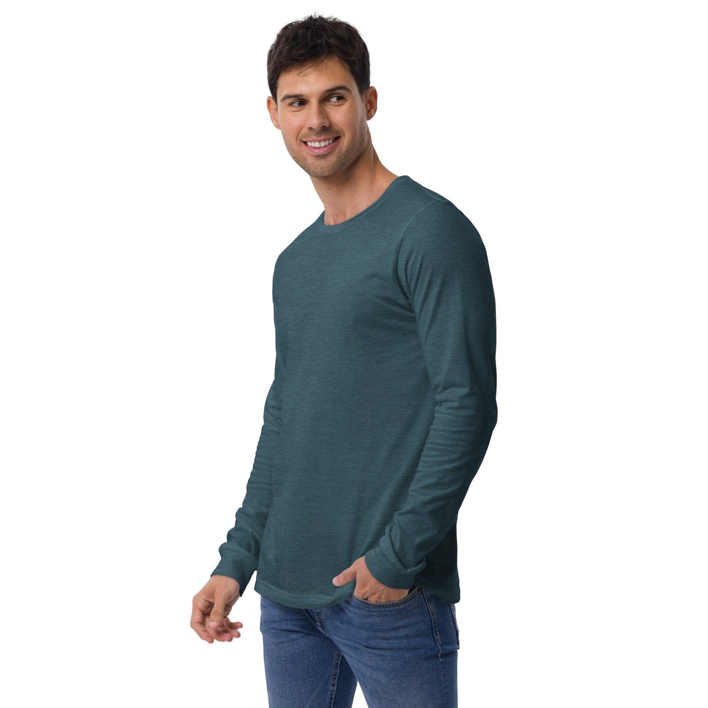 Pristine Premium Heather Crew Long Sleeve Tee