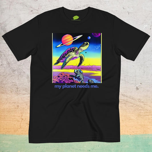 Eco-Friendly Crew Neck T-Shirt - My Planet Needs Me