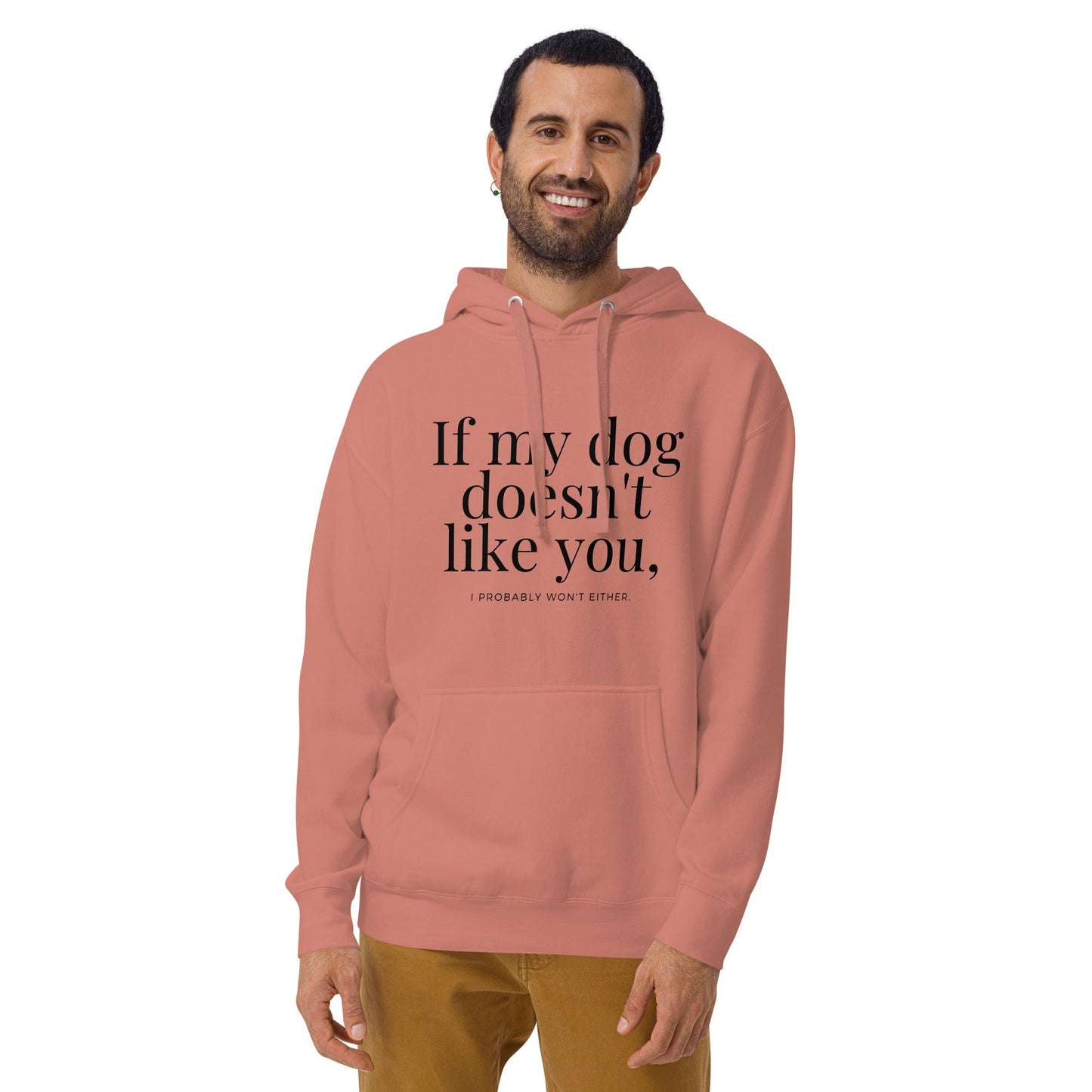 Premium Crew Hoodie - If my dog doesn't like you (light)