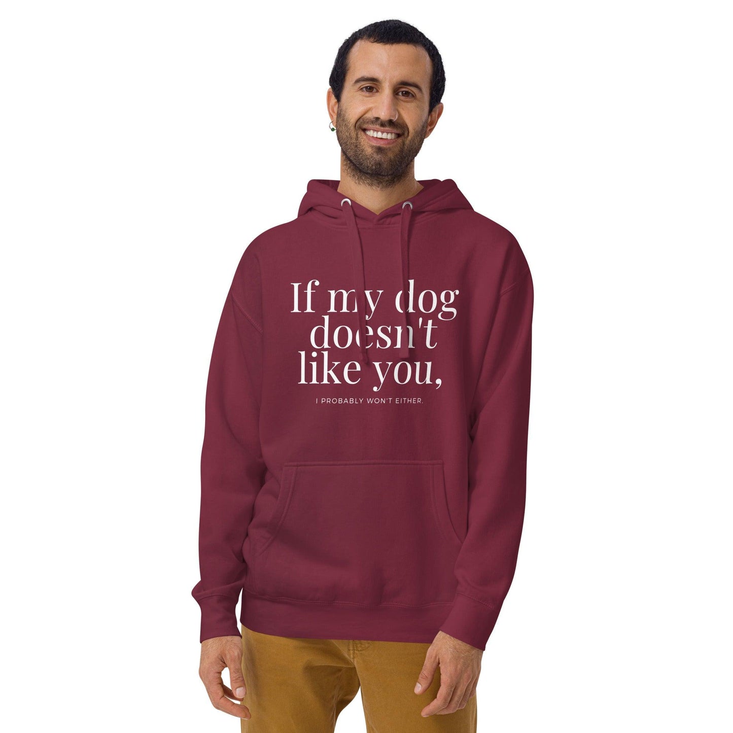 Premium Crew Hoodie - If my dog doesn't like you (dark)