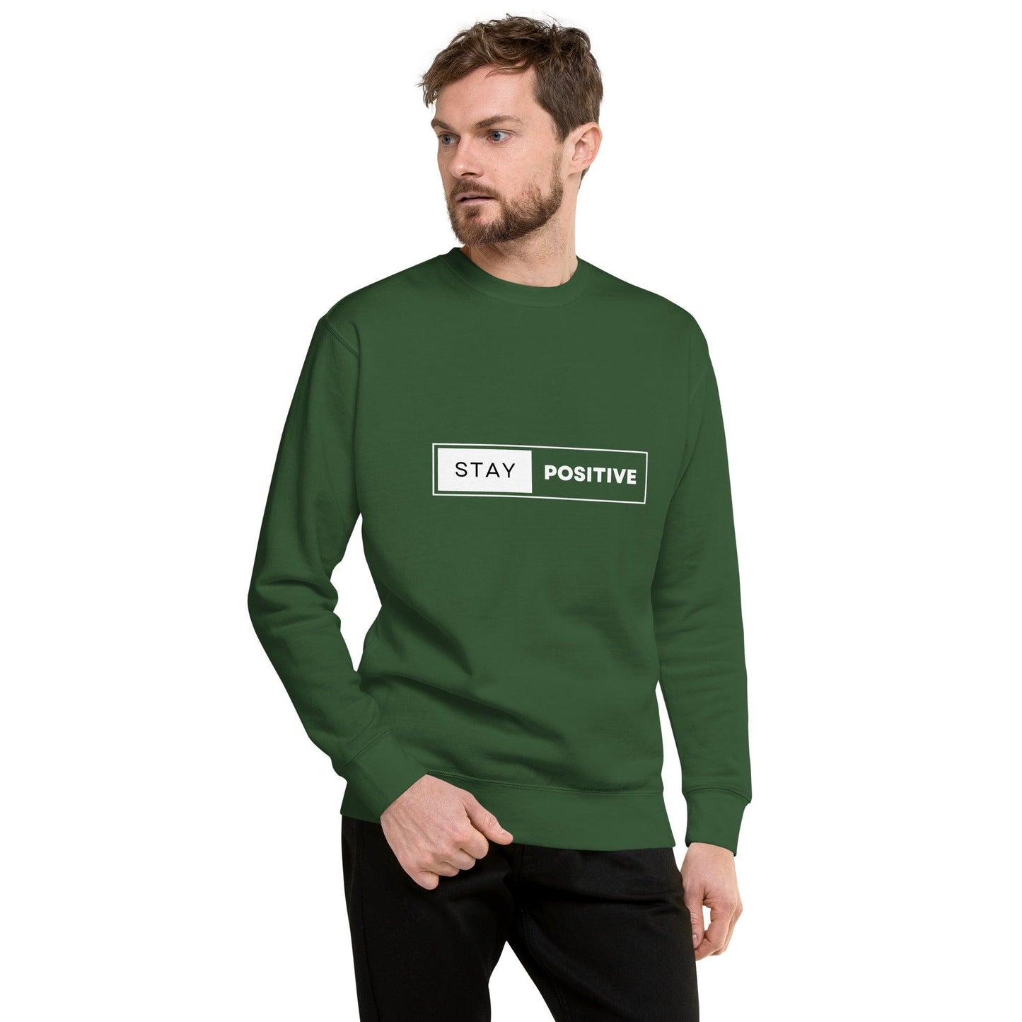 Premium Crew Sweatshirt - Stay Positive