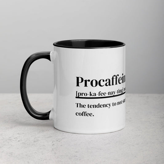 Procaffeinating coffee mug |  | Bee Prints