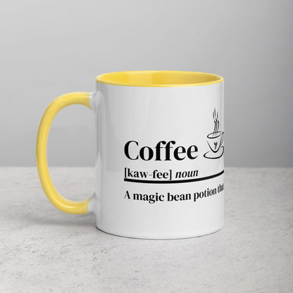 A magic bean potion coffee mug
