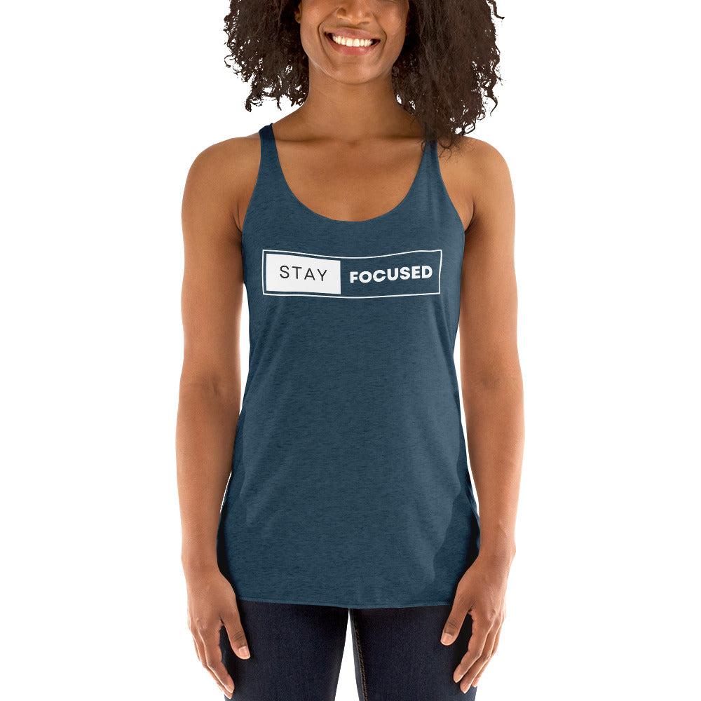 Women's Premium Racerback Tank - Stay Focused