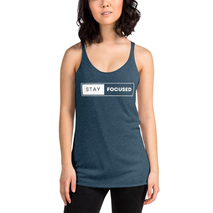 Women's Premium Racerback Tank - Stay Focused