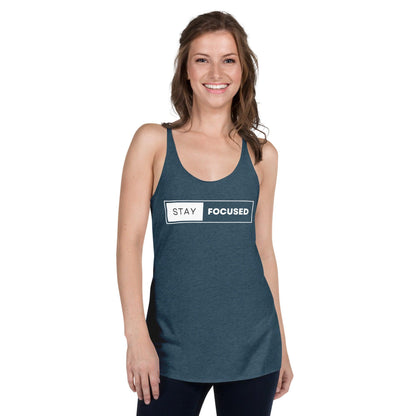 Women's Premium Racerback Tank - Stay Focused