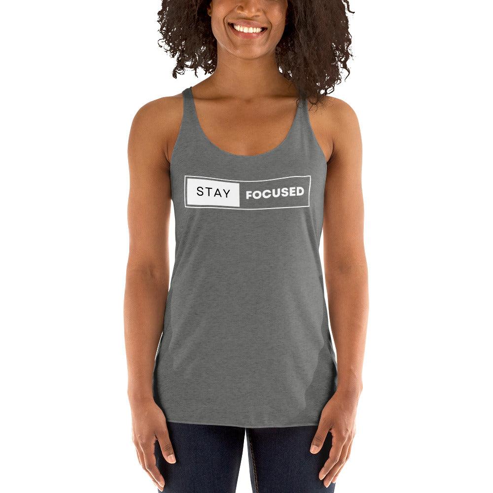 Women's Premium Racerback Tank - Stay Focused