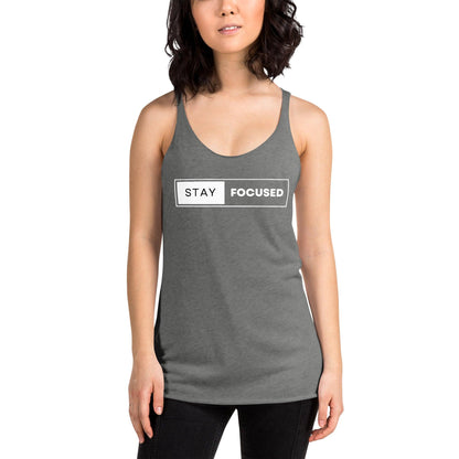 Women's Premium Racerback Tank - Stay Focused