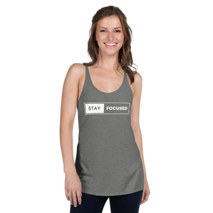 Women's Premium Racerback Tank - Stay Focused