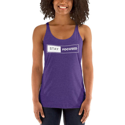 Women's Premium Racerback Tank - Stay Focused