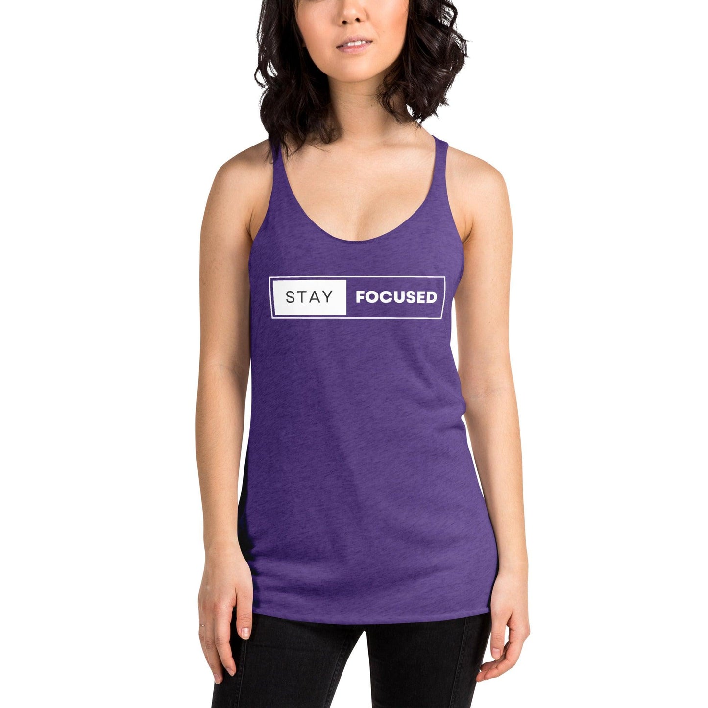 Women's Premium Racerback Tank - Stay Focused