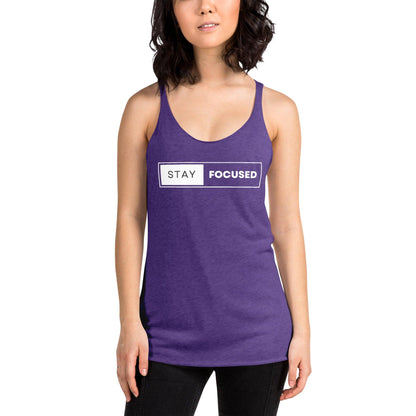 Women's Premium Racerback Tank - Stay Focused